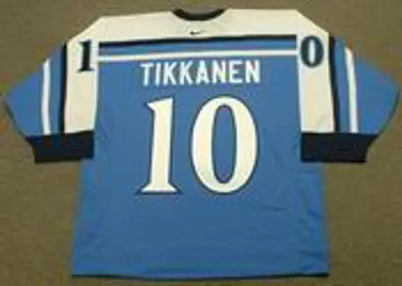 ESA TIKKANEN 1998 Team Finland Nike Olympic Throwback Hockey Jersey 