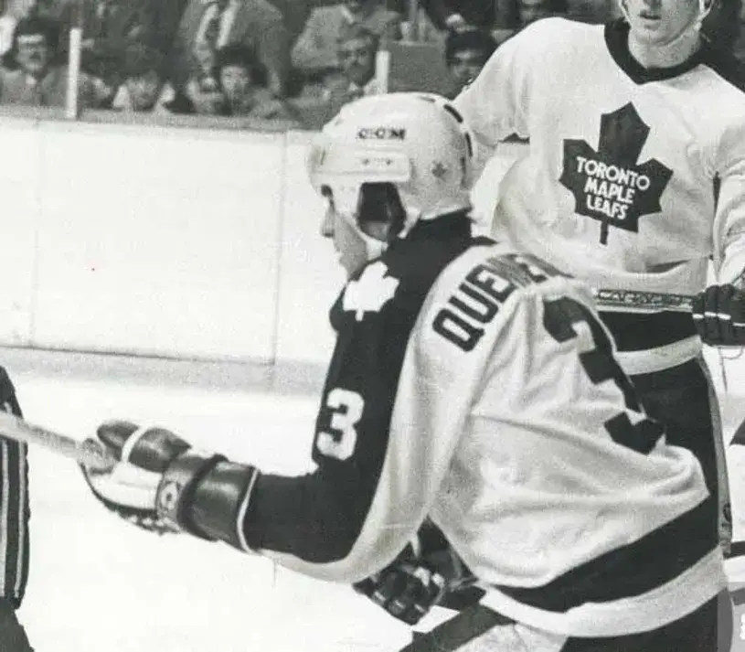 JOEL QUENNEVILLE Toronto Maple Leafs 1978 Away CCM Throwback Hockey Jersey 