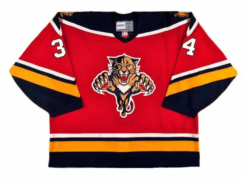 JOHN VANBIESBROUCK Florida Panthers 1996 Away CCM Vintage Throwback NHL Hockey Jersey