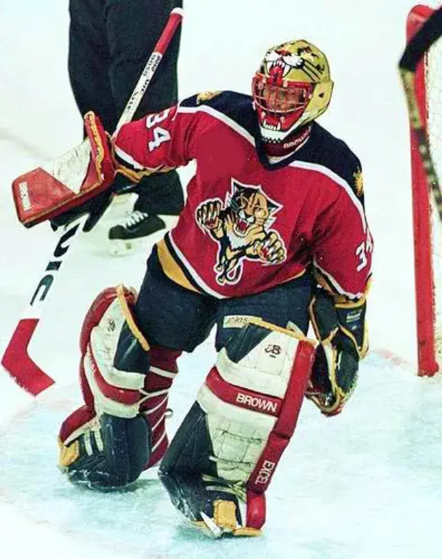 JOHN VANBIESBROUCK Florida Panthers 1996 Away CCM Vintage Throwback NHL Hockey Jersey 