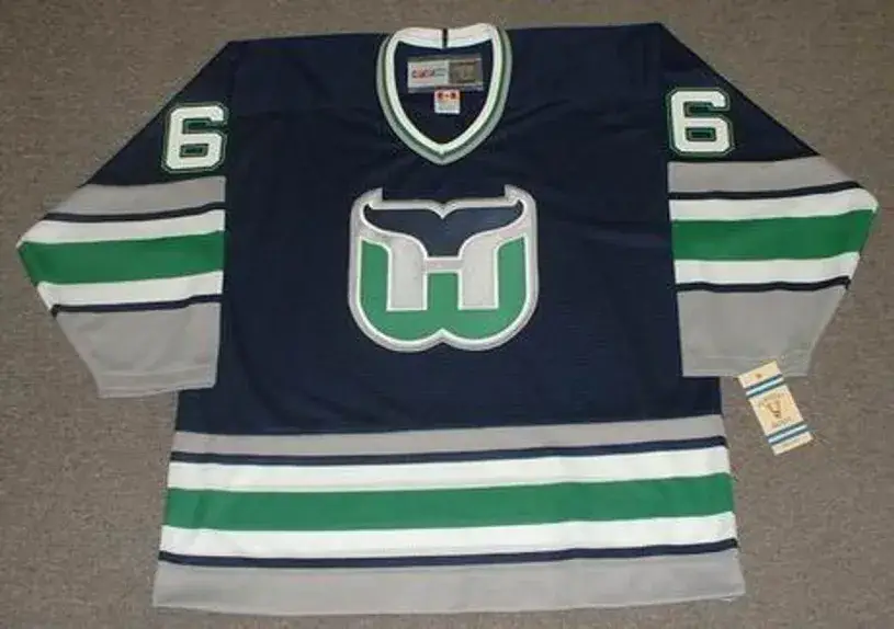 ADAM BURT Hartford Whalers 1995 Away CCM Vintage Throwback NHL Jersey