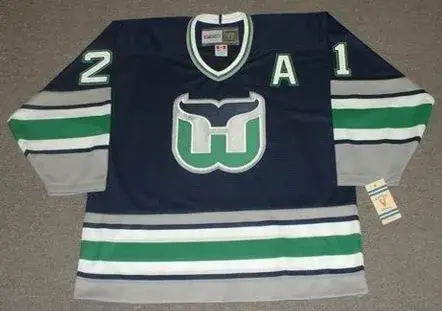 ANDREW CASSELS Hartford Whalers 1995 Away CCM Vintage Throwback NHL Jersey