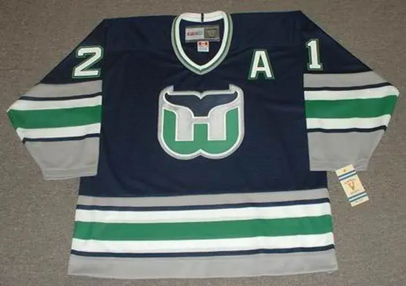 ANDREW CASSELS Hartford Whalers 1995 Away CCM Vintage Throwback NHL Jersey