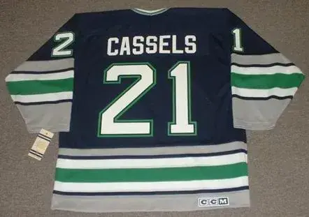 ANDREW CASSELS Hartford Whalers 1995 Away CCM Vintage Throwback NHL Jersey 