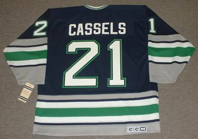 ANDREW CASSELS Hartford Whalers 1995 Away CCM Vintage Throwback NHL Jersey 