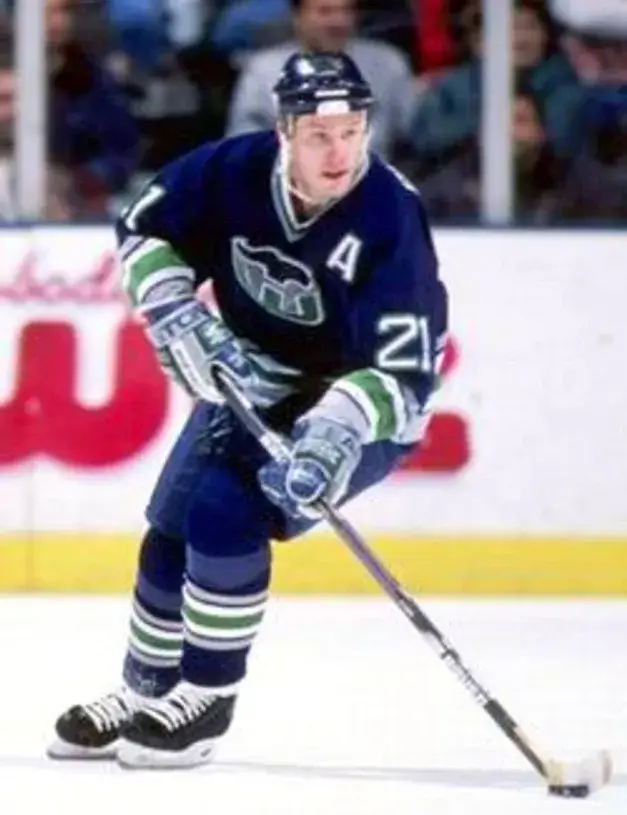 ANDREW CASSELS Hartford Whalers 1995 Away CCM Vintage Throwback NHL Jersey 