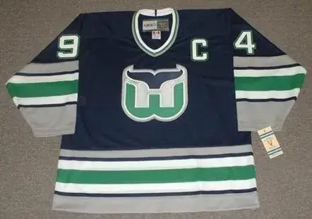 BRENDAN SHANAHAN Hartford Whalers 1995 Away CCM Vintage Throwback NHL Jersey