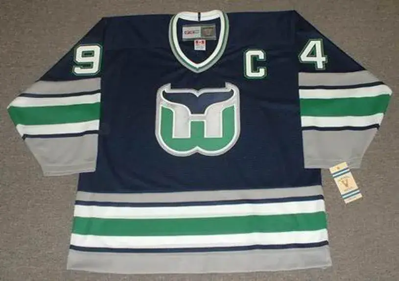 BRENDAN SHANAHAN Hartford Whalers 1995 Away CCM Vintage Throwback NHL Jersey