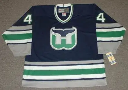 CHRIS PRONGER Hartford Whalers 1993 Away CCM Vintage Throwback NHL Jersey