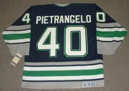 FRANK PIETRANGELO Hartford Whalers 1992 CCM Vintage Throwback NHL Jersey 