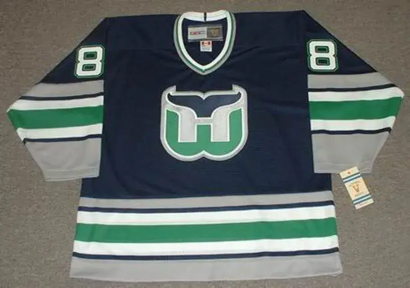 GEOFF SANDERSON Hartford Whalers 1993 Away CCM Vintage Throwback NHL Jersey