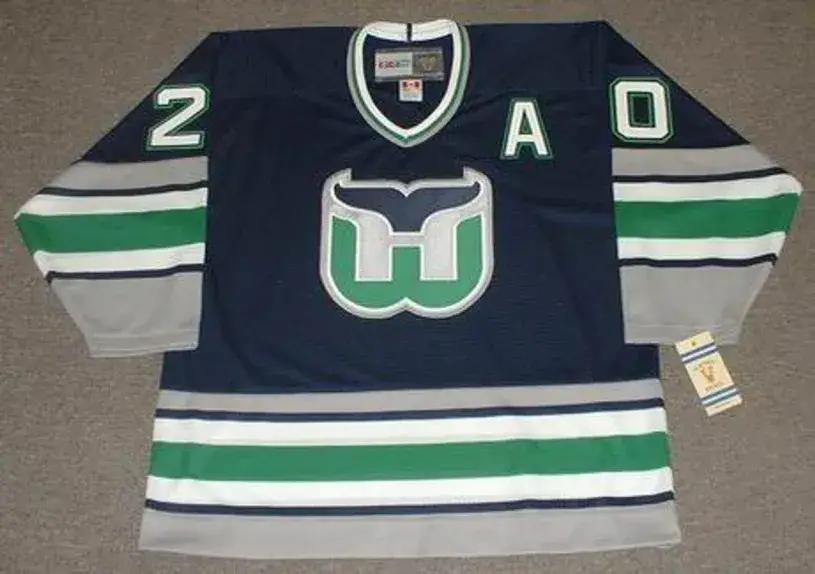 GLEN WESLEY Hartford Whalers 1995 Away CCM Vintage Throwback NHL Jersey