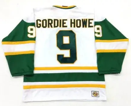 GORDIE HOWE New England Whalers WHA Throwback Home Hockey Jersey 