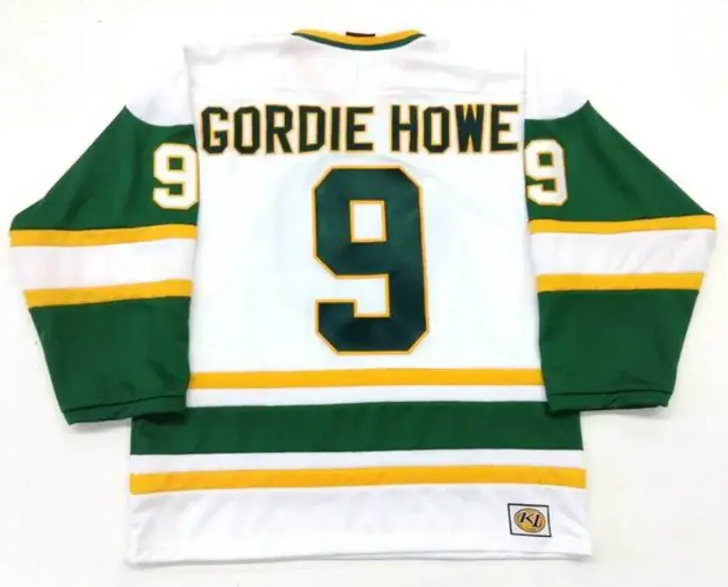 GORDIE HOWE New England Whalers WHA Throwback Home Hockey Jersey 