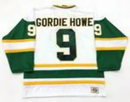GORDIE HOWE New England Whalers WHA Throwback Home Hockey Jersey 