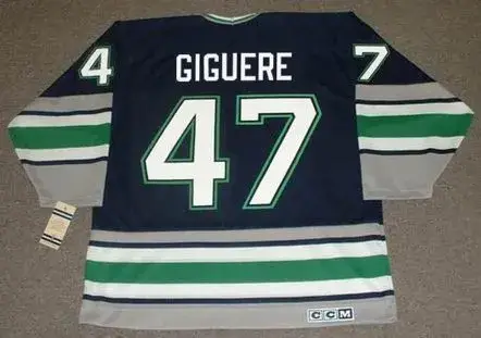 JEAN-SEBASTIEN GIGUERE Hartford Whalers 1996 CCM Vintage Throwback NHL Jersey 
