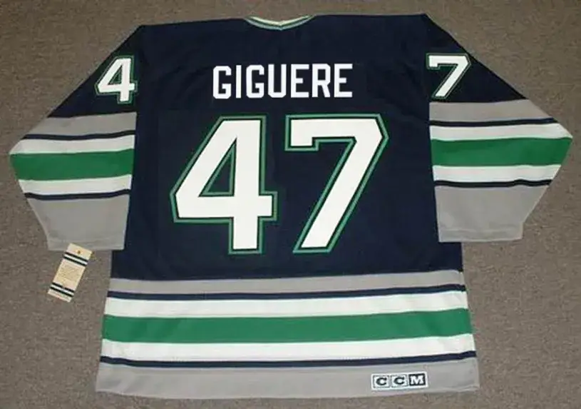 JEAN-SEBASTIEN GIGUERE Hartford Whalers 1996 CCM Vintage Throwback NHL Jersey 