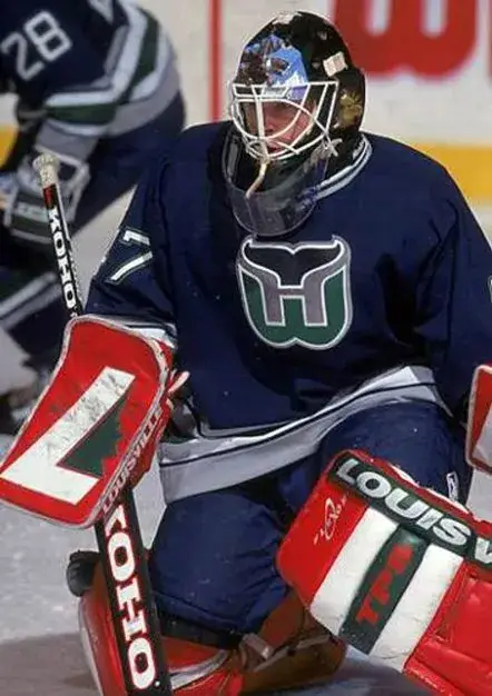 JEAN-SEBASTIEN GIGUERE Hartford Whalers 1996 CCM Vintage Throwback NHL Jersey 