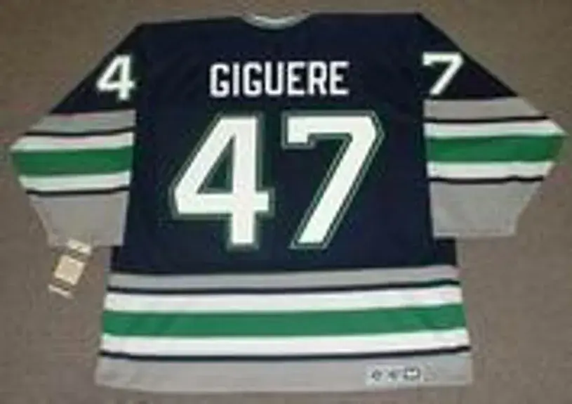 JEAN-SEBASTIEN GIGUERE Hartford Whalers 1996 CCM Vintage Throwback NHL Jersey 