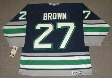 JEFF BROWN Hartford Whalers 1995 CCM Vintage Throwback NHL Jersey 