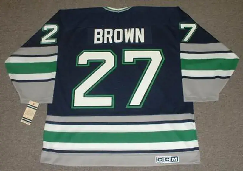 JEFF BROWN Hartford Whalers 1995 CCM Vintage Throwback NHL Jersey 