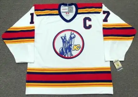 SIMON NOLET Kansas City Scouts 1975 CCM Vintage Throwback Home NHL Jersey