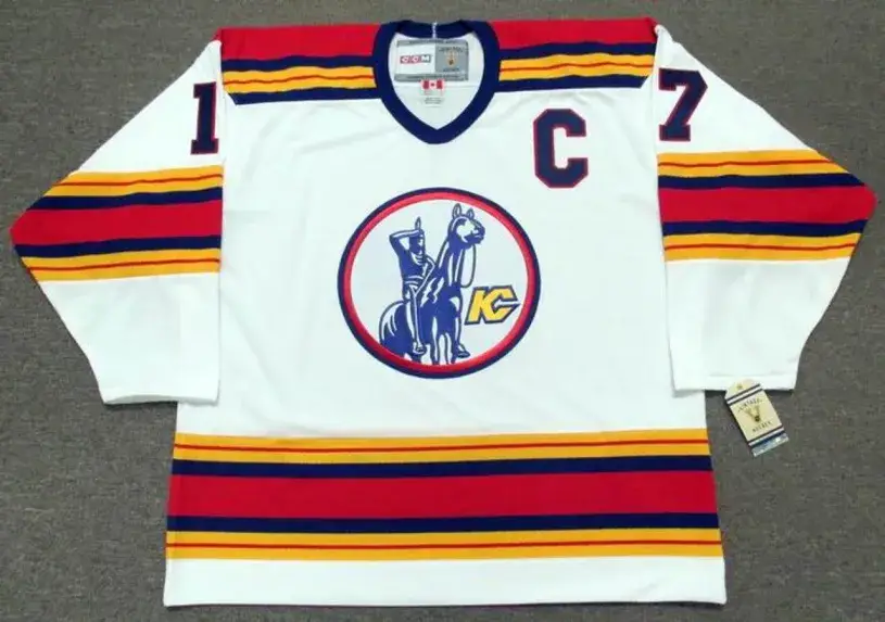 SIMON NOLET Kansas City Scouts 1975 CCM Vintage Throwback Home NHL Jersey
