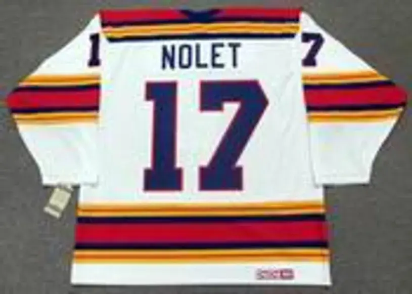 SIMON NOLET Kansas City Scouts 1975 CCM Vintage Throwback Home NHL Jersey 
