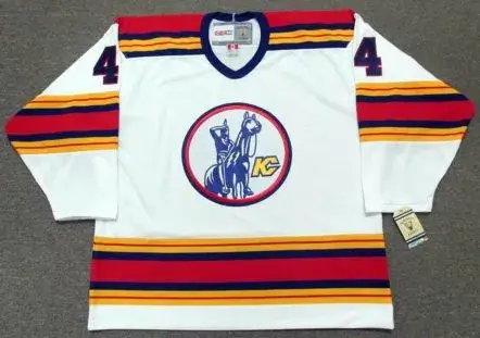 STEVE DURBANO Kansas City Scouts 1975 CCM Vintage Throwback Home NHL Jersey