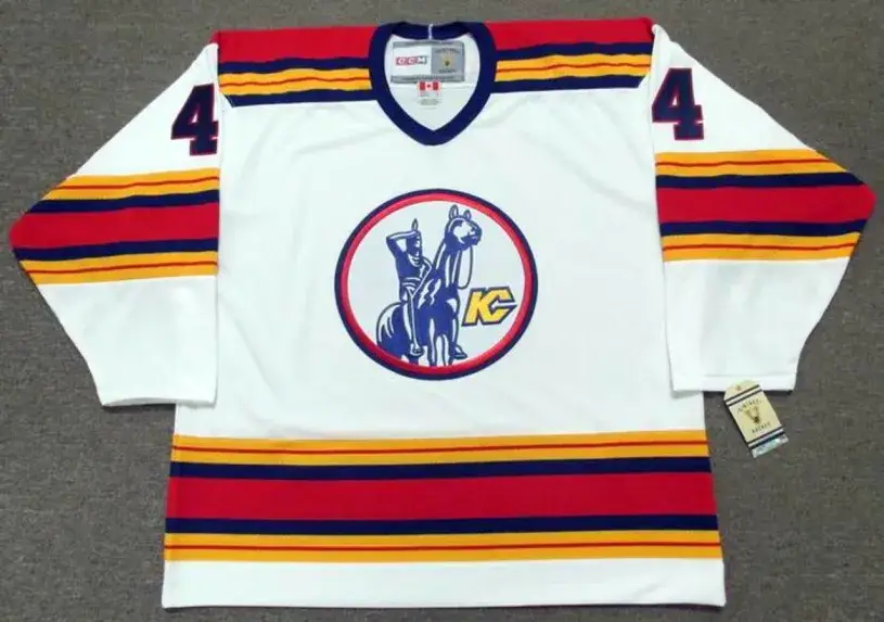 STEVE DURBANO Kansas City Scouts 1975 CCM Vintage Throwback Home NHL Jersey