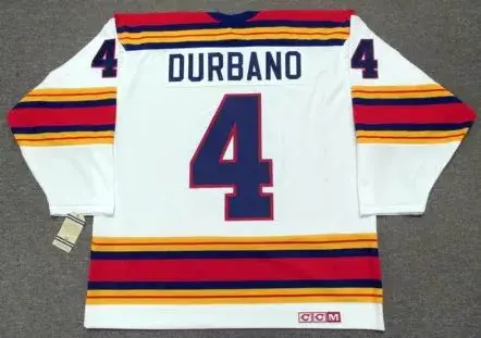 STEVE DURBANO Kansas City Scouts 1975 CCM Vintage Throwback Home NHL Jersey 