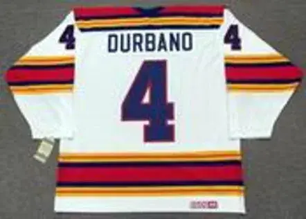 STEVE DURBANO Kansas City Scouts 1975 CCM Vintage Throwback Home NHL Jersey 