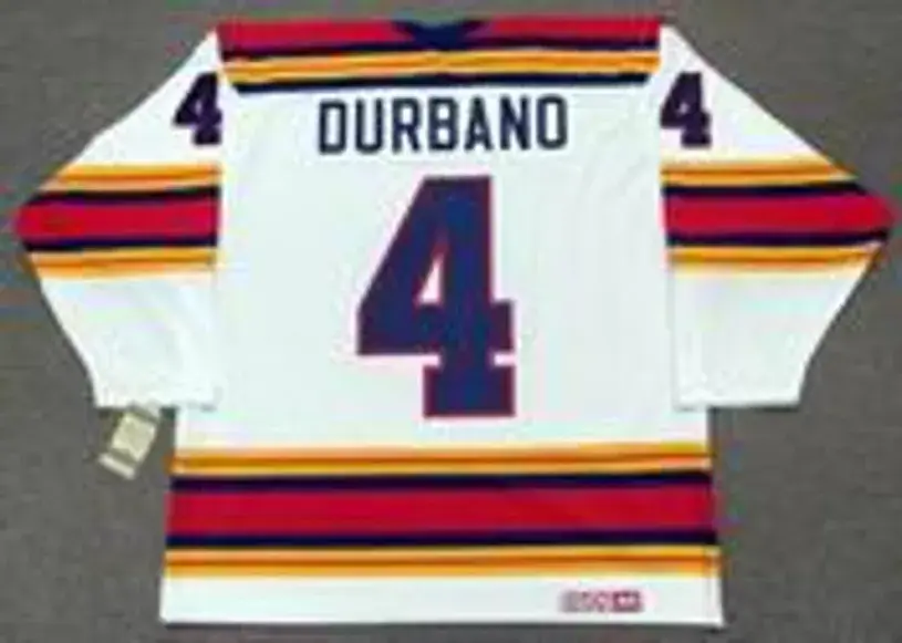 STEVE DURBANO Kansas City Scouts 1975 CCM Vintage Throwback Home NHL Jersey 