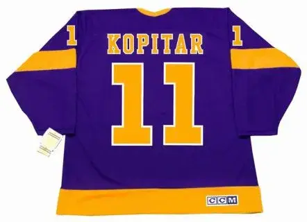 ANZE KOPITAR Los Angeles Kings 1970’s CCM Vintage Throwback NHL Hockey Jersey 