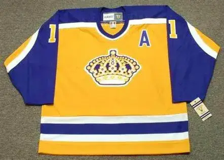 ANZE KOPITAR Los Angeles Kings 1980’s CCM Vintage Throwback NHL Hockey Jersey