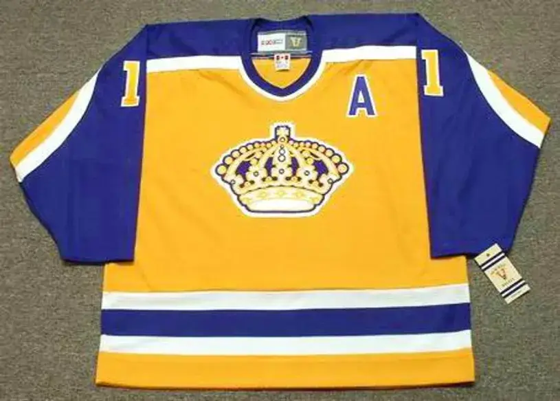 ANZE KOPITAR Los Angeles Kings 1980’s CCM Vintage Throwback NHL Hockey Jersey