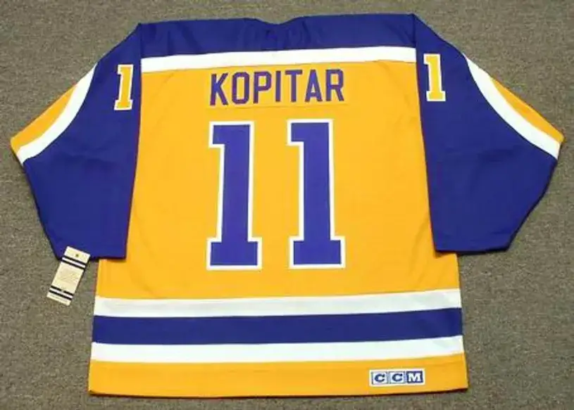 ANZE KOPITAR Los Angeles Kings 1980’s CCM Vintage Throwback NHL Hockey Jersey 