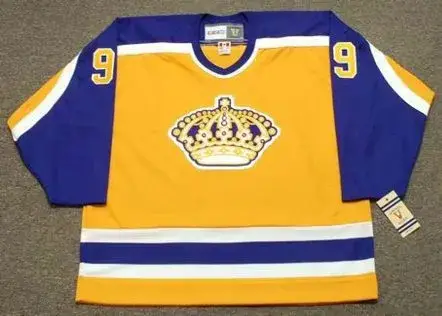 BERNIE NICHOLLS Los Angeles Kings 1985 CCM Vintage Throwback NHL Hockey Jersey