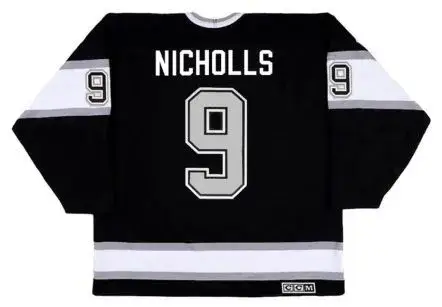BERNIE NICHOLLS Los Angeles Kings 1989 CCM Vintage Throwback NHL Hockey Jersey 