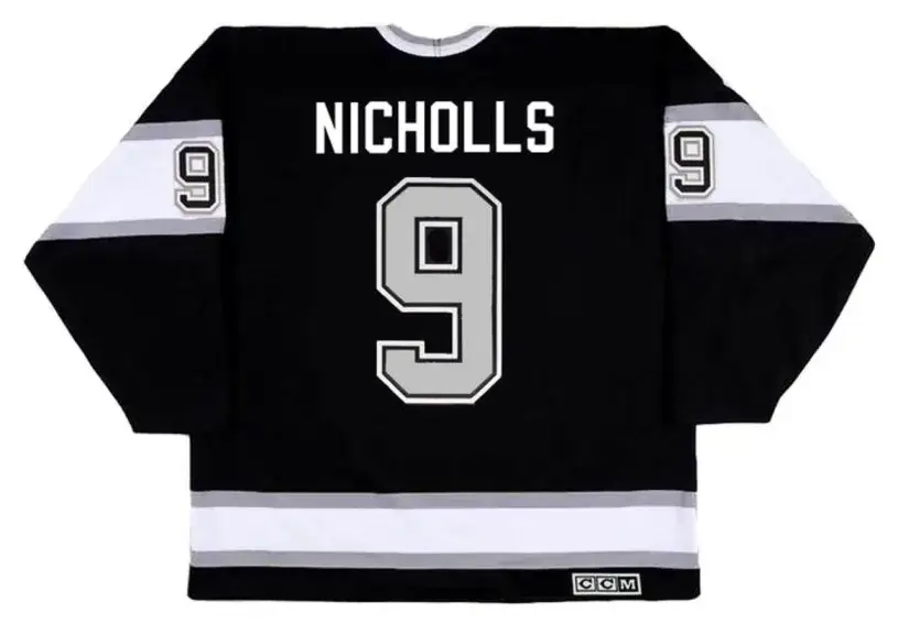 BERNIE NICHOLLS Los Angeles Kings 1989 CCM Vintage Throwback NHL Hockey Jersey 
