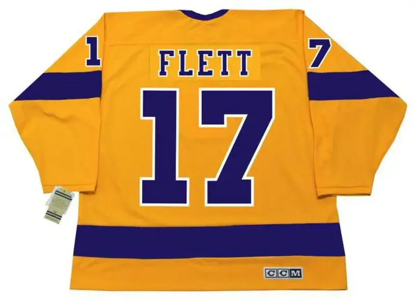 BILL FLETT Los Angeles Kings 1970 CCM Vintage Throwback Home NHL Jersey 