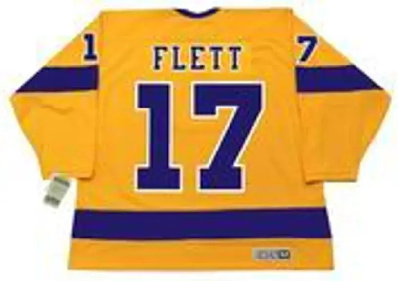 BILL FLETT Los Angeles Kings 1970 CCM Vintage Throwback Home NHL Jersey 