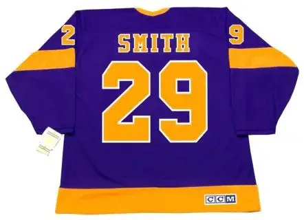 BILLY SMITH Los Angeles Kings 1971 CCM Vintage Away NHL Hockey Jersey 