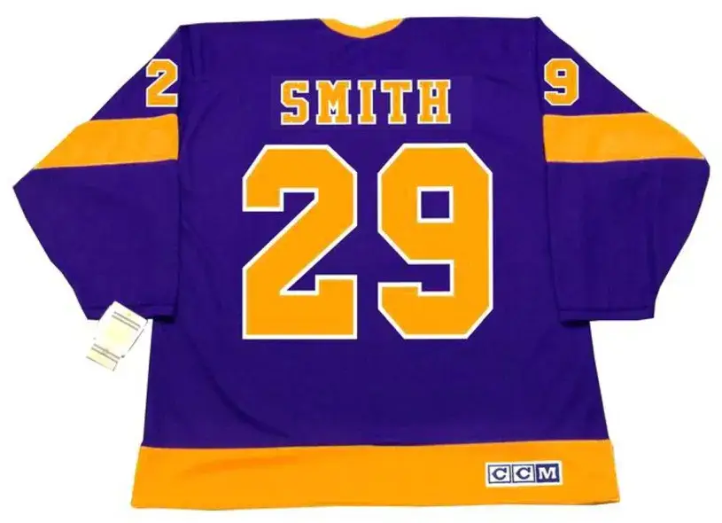 BILLY SMITH Los Angeles Kings 1971 CCM Vintage Away NHL Hockey Jersey 