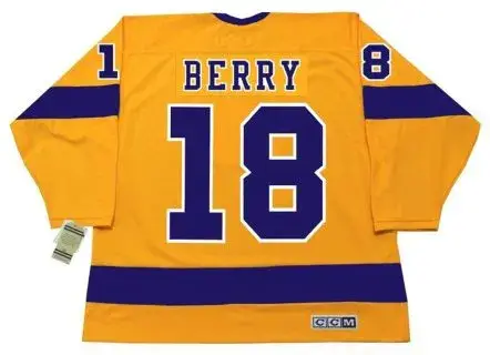 BOB BERRY Los Angeles Kings 1970 CCM Vintage Throwback Home NHL Jersey 