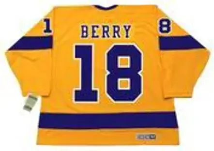 BOB BERRY Los Angeles Kings 1970 CCM Vintage Throwback Home NHL Jersey 