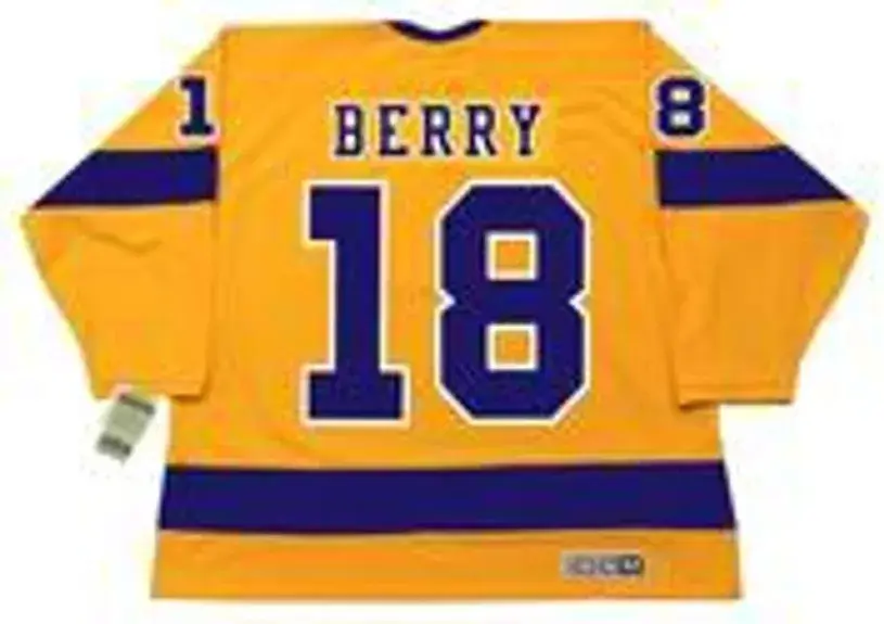BOB BERRY Los Angeles Kings 1970 CCM Vintage Throwback Home NHL Jersey 