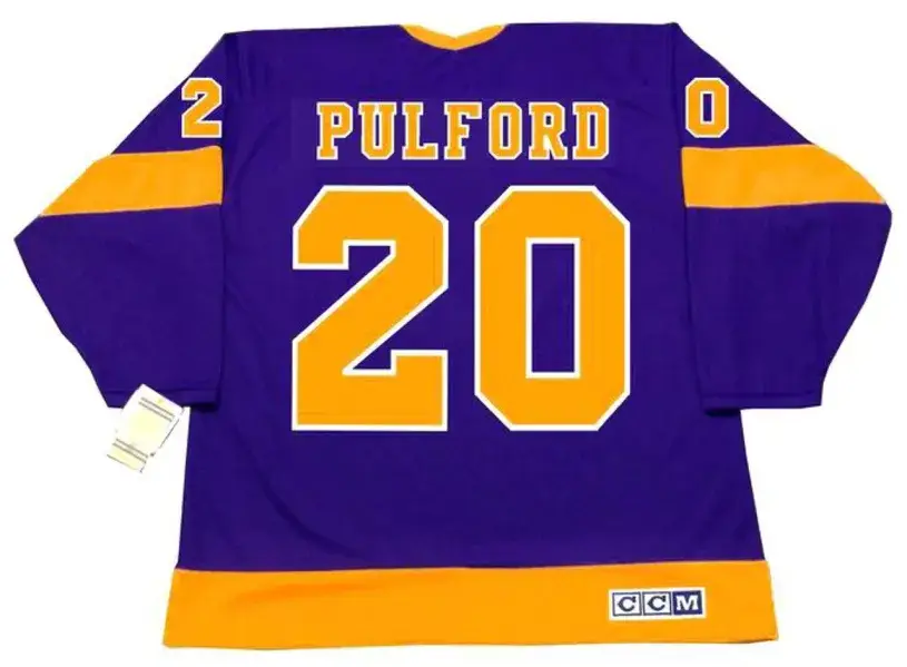 BOB PULFORD Los Angeles Kings 1971 CCM Vintage Away NHL Hockey Jersey 