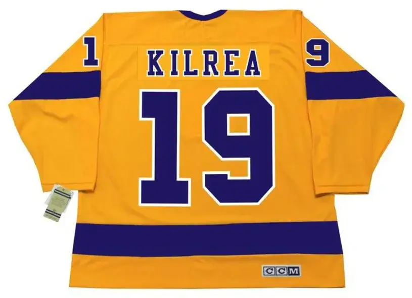 BRIAN KILREA Los Angeles Kings 1967 CCM Vintage Throwback Home NHL Jersey 