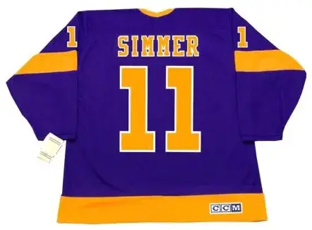 CHARLIE SIMMER Los Angeles Kings 1978 CCM Vintage Away NHL Hockey Jersey 